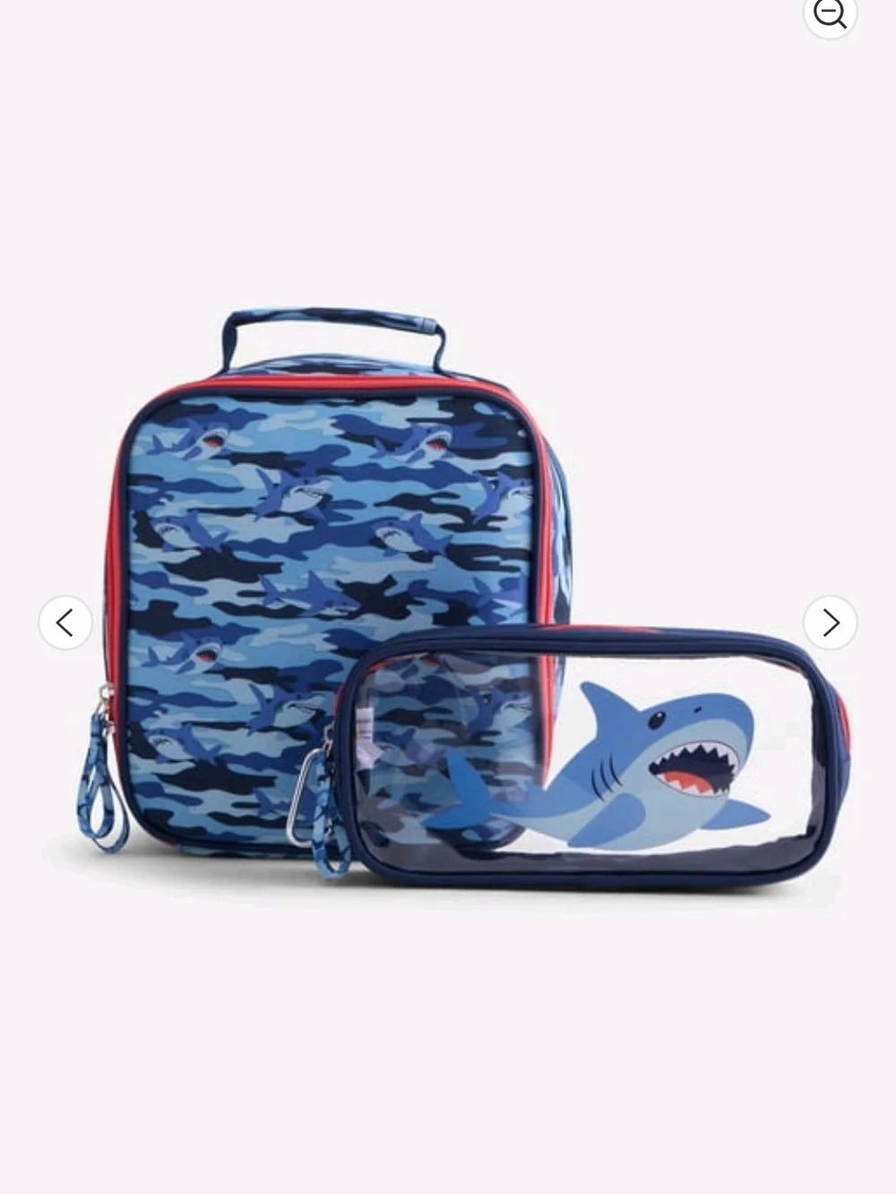 Kids Shark Backpack and Lunch Bag Set - Blue